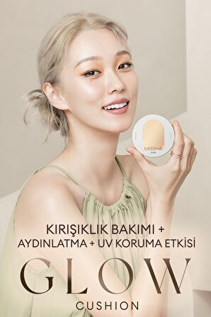 Işıltılı ve Cam Cilt Görünüm Sunan Hafif Dokulu Cushion SPF40++ Glow Cushion (No.21N)