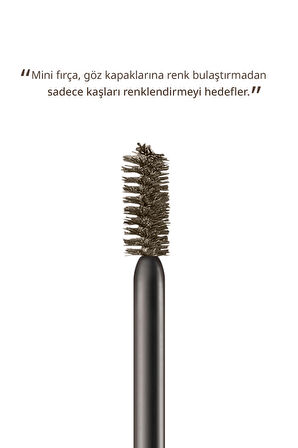 Doğal Görünüm Sağlayan İnce ve Üçgen Fırçalı Kaş Maskaras Ultra Powerproof Brow Mascara (Gray Brown)