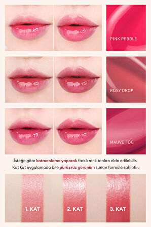 Uzun Süre Kalıcı, Nemli Bitiş Sunan Parlak Tint Dare Tint Dewy Drop (Pink Pebble)