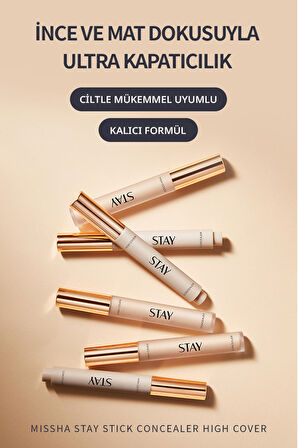 Yüksek Kapatıcı ve Uzun süre Kalıcı Stick Concealer Stay Stick Concealer High Cover 21P (Fair)