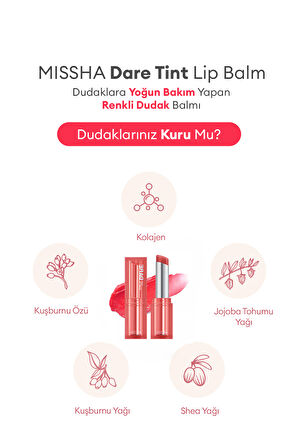 Dudaklara Yoğun Bakım Yapan Renkli Dudak Balmı Dare Tint Lip Balm (Dewy Bery)