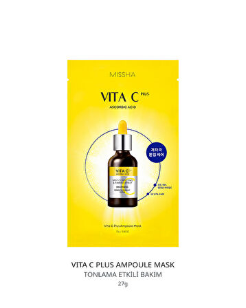 C Vitamini İçerikli Leke Karşıtı Aydınlatıcı Maske Vita C Plus Ampoule Mask