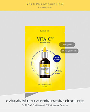 C Vitamini İçerikli Leke Karşıtı Aydınlatıcı Maske Vita C Plus Ampoule Mask