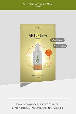 Artemisa Özü İçeriği ile Cildi Nemlendiren Yaprak Maske Artemisia Ampoule Mask