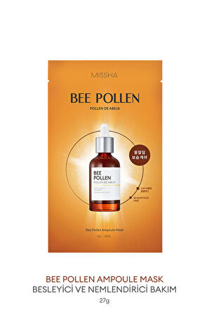 Kuruluktan Kaynaklı Yıpranmış Cansız Ciltler İçin Yaprak Maske Bee Pollen Ampouler Mask