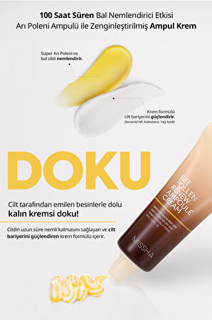 Kuru ve Cansız Ciltler için Arı Poleni İçerikli Ampul Krem Missha Bee Pollen Renew Ampoule Cream