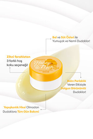 Bal ve Süt Özlü Besleyici ve Nemlendirici Dudak Maskesi A'PIEU Honey & Milk Daily Lip Mask (Honey)