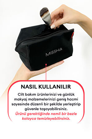 Büyük Boy Makyaj Çantası Pouch B Round