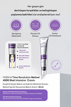 Kırışıklık Karşıtı Retinol İçerikli Konsantre Krem Time Revolution Retinol 4000 Shot Intensive Cream