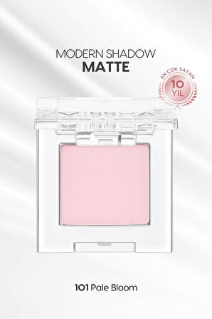 Yumuşak Dokulu, Dökülme Yapmayan Mat Tekli Göz Farı Modern Shadow Matte (101 Pale Bloom)