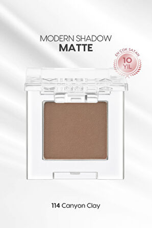 Yumuşak Dokulu, Dökülme Yapmayan Mat Tekli Göz Farı Modern Shadow Matte (114 Canyon Clay)