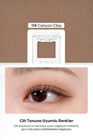 Yumuşak Dokulu, Dökülme Yapmayan Mat Tekli Göz Farı Modern Shadow Matte (114 Canyon Clay)