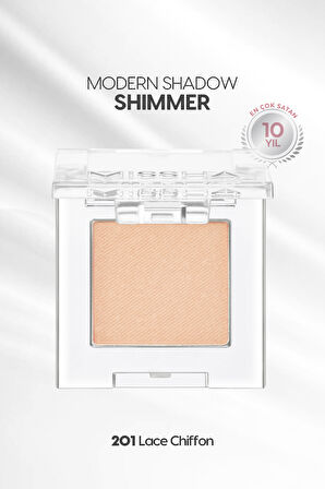 Uzun Süre Kalıcı Kolay Uygulanan Işıltılı Tekli Far Modern Shadow Shimmer (201 Lace Chiffon)