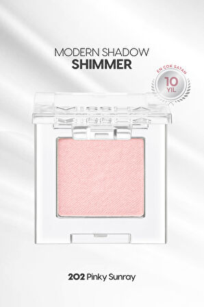 Uzun Süre Kalıcı Kolay Uygulanan Işıltılı Tekli Far Modern Shadow Shimmer (202 Pinky Sunray)