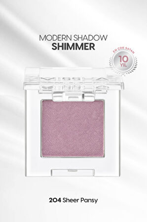 Uzun Süre Kalıcı Kolay Uygulanan Işıltılı Tekli Far Modern Shadow Shimmer (204 Sheer Pansy)