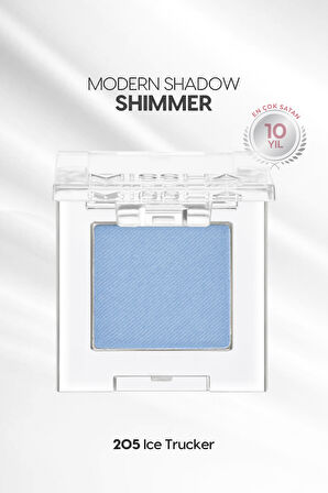 Uzun Süre Kalıcı Kolay Uygulanan Işıltılı Tekli Far Modern Shadow Shimmer (205 Ice Trucker)