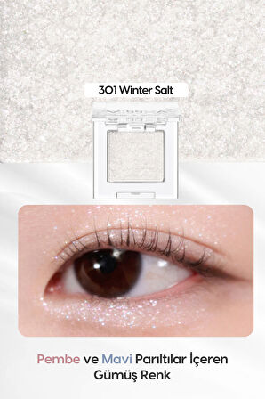 Kalıcı, Topaklanma Yapmayan, Simli Tekli Far Modern Shadow Glitter (301 Winter Salt)