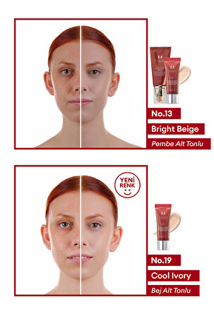 Mükemmel Kapatıcılık Sunan Çok Fonksiyonlu M Perfect Cover BB Cream Ex SPF42 PA+++ No.19 (20ml)