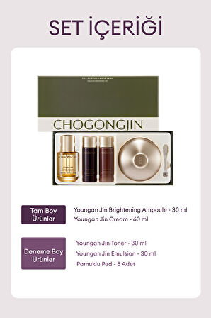 Kırışıklık Karşıtı, Cilde Aydınlık ve Canlı Görünüm Sunan Set CHOGONGJIN Youngan Brightening Set