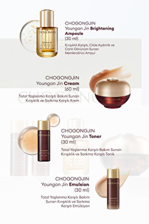 Kırışıklık Karşıtı, Cilde Aydınlık ve Canlı Görünüm Sunan Set CHOGONGJIN Youngan Brightening Set