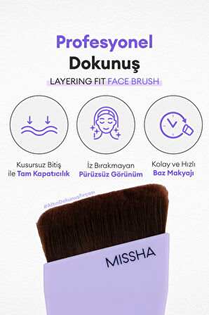 Özel Kesim Çok Fonksiyonlu Fondöten Fırçası Layering Fit Face Brush