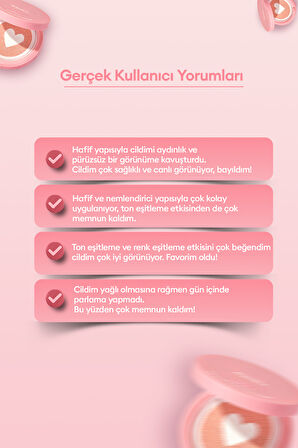 Ton Eşitleyici Pembe Bazlı Güneş Koruyucu Cushion A'PIEU Pure Block Tone-Up Sun Cushion SPF50+PA++++