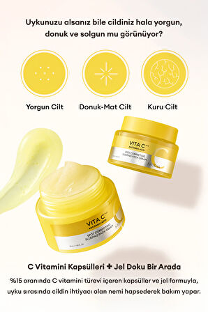 Leke Karşıtı C Vitamini İçerikli Uyku Maskesi Vita C Plus Spot Correcting Sleeping Pack Cream