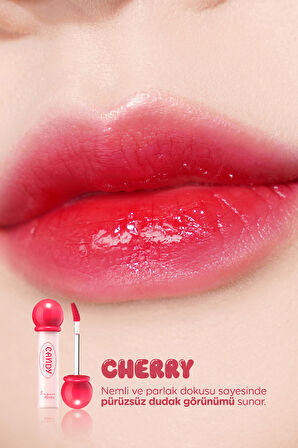 Kalıcı Renkleriyle Şeker Gibi Parlayan Nemlendiren Tint A'PIEU The Pure Candy Tint (No.01 Cherry)