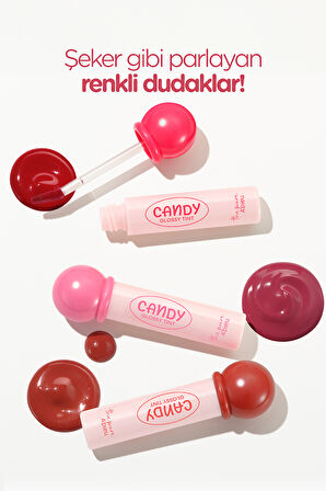 Kalıcı Renkleriyle Şeker Gibi Parlayan Nemlendiren Tint A'PIEU The Pure Candy Tint (No.01 Cherry)