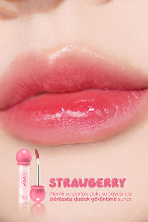 Kalıcı Renkleriyle Şeker Gibi Parlayan Nemlendiren Tint A'PIEU The Pure Candy Tint (No.02 Strawberry