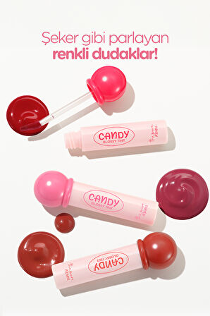 Kalıcı Renkleriyle Şeker Gibi Parlayan Nemlendiren Tint A'PIEU The Pure Candy Tint (No.02 Strawberry