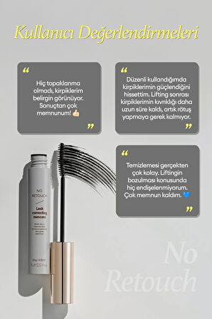 Kirpiklere Besleyici Bakım Sunan Siyah Maskara No Retouch Lash Correcting Mascara (Black)