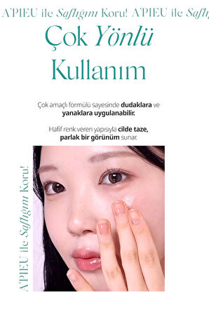 Yapışkanlık Hissi Bırakmayan Renkli Dudak Balmı A'PIEU Juicy Pang Care Lip Balm (02 Coral Balm)