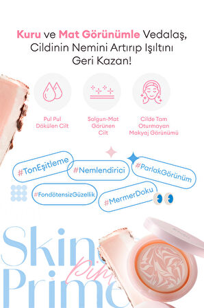 Ton Eşitleyici Aydınlatıcı & Nemlendirici Makyaj Bazı Cushion A'PIEU Waterlock Skin Care Primer Pink