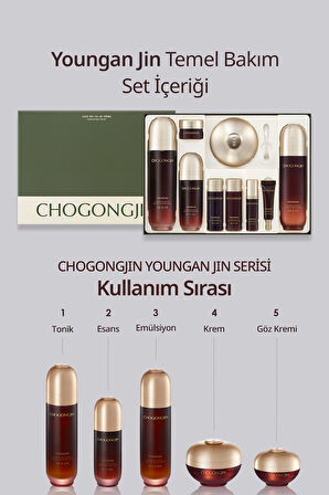 Total Yaşlanma Karşıtı Bakım Sunan Kırışıklık ve Sarkma Karşıtı Set CHOGONGJIN Youngan Skin Care Set