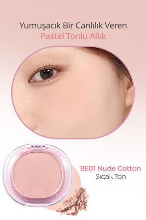 Cilde Yumuşak ve Doğal Renk Veren Pastel Tonlarda Allık A'PIEU Juicy-Pang Pastel Blusher (BE01)