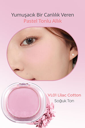 Cilde Yumuşak ve Doğal Renk Veren Pastel Tonlarda Allık A'PIEU Juicy-Pang Pastel Blusher (VL01)