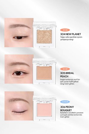 Kalıcı, Topaklanma Yapmayan, Simli Tekli Far MISSHA Modern Shadow Glitter (307 Telepathy)