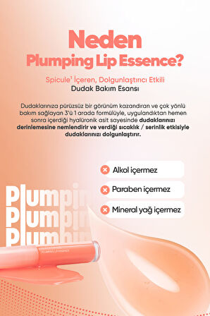Dolgunlaştırıcı Etkili Dudak Bakım Esansı Plumping Lip Essence (No.1 Hot)