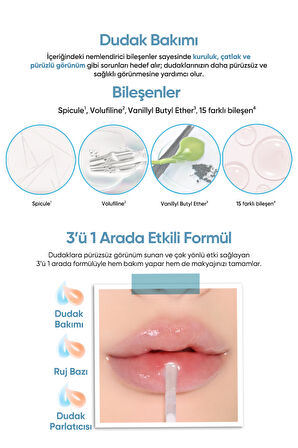 Dolgunlaştırıcı Etkili Dudak Bakım Esansı Plumping Lip Essence (No.2 Cool)