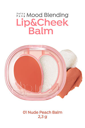 Kalıcı Dudak & Yanak Balmı A'PIEU Juicy-Pang Mood Blending Lip&Cheek Balm (01 Nude Peach Balm)