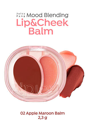 Kalıcı Dudak & Yanak Balmı A'PIEU Juicy-Pang Mood Blending Lip&Cheek Balm (02 Apple Maroon Balm)