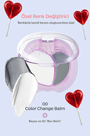Çok Amaçlı Gri&Beyaz Balm A'PIEU Juicy-Pang Mood Blending Lip&Cheek Balm (00 Color Change Balm)