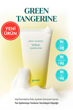 Cilde Aydınlık Görünüm Sunan Temizleme Köpüğü GOODAL Green Tangerine Vita C Cleansing Foam