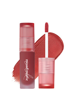 Mat Bitişli, Dolgun ve Pürüzsüz Görünüm Sunan Tint Peripera Ink Mood Matte Tint (05 Ginger Red)