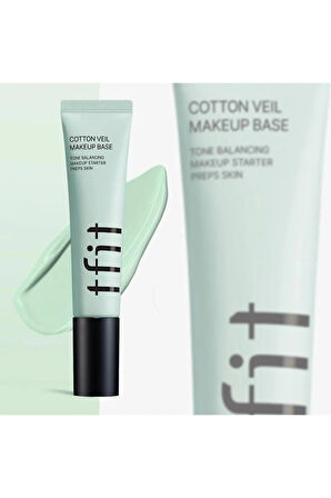 TFIT Primer Makyaj Bazı | Cotton Veil Makeup Base Pure Green 30 ml Cilt Kusurları Örter