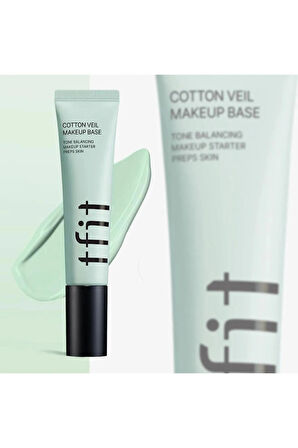 Tfıt Primer Makyaj Bazı | Cotton Veil Makeup Base Pure Green 30 ml Cilt Kusurları Örter