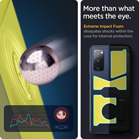 Spigen Galaxy S20 FE ile Uyumlu Kılıf Tough Armor Black