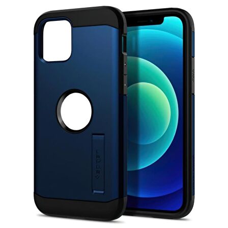 Spigen iPhone 12 Mini Kılıf Tough Armor Navy Blue