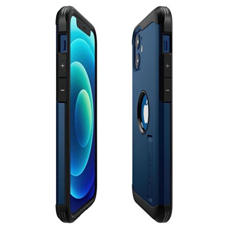 Spigen iPhone 12 Mini Kılıf Tough Armor Navy Blue